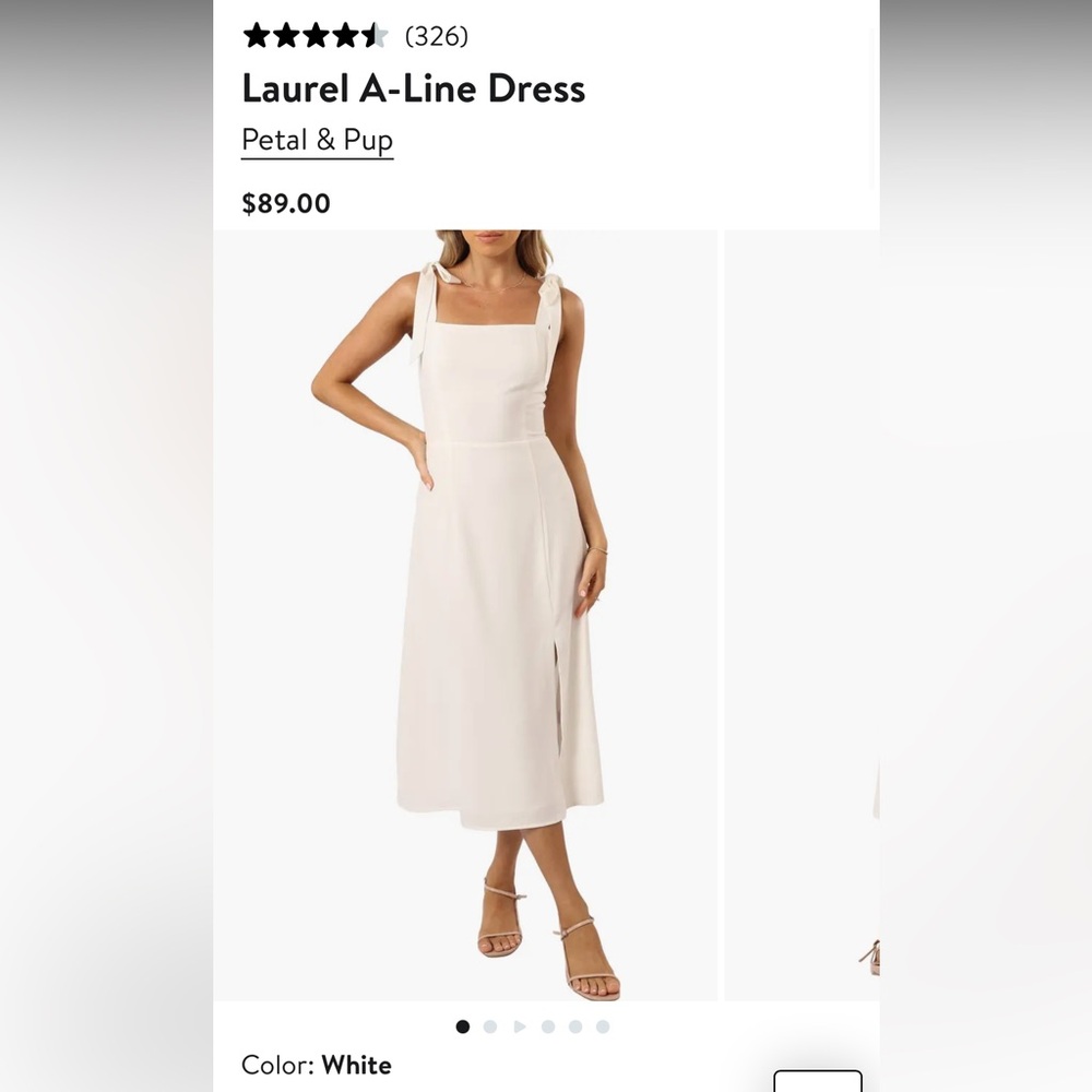 Petal & Pup Cream Midi Dress